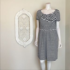 Kate Spade | Navy White Stripe Cotton Dress XL